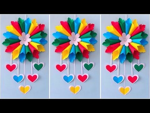 Unique Flower Wall Hanging / Quick Paper Craft For Home Decoration Easy Wall Mate DIY Wall Decor