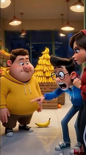 Epic Banana Peel Fail 😂 | Funny Pixar Animation #shorts