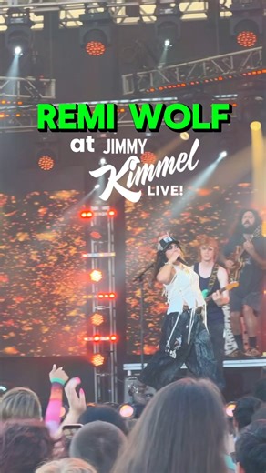 4.1K views · 19 reactions | 朗 If there’s one thing Remi Wolf is gonna do, it’s PERFORM! The pop-funk artist and her fans brought the energy to Jimmy Kimmel Live last week for an amazing outdoor mini-concert. Be sure to check out 1iota.com to stay up to date on more outdoor mini-concerts to come! And to our Remi Wolf fans, what’s your favorite song by the artist? #RemiWolf #Free #FreeTickets #LosAngeles #FreeConcerts #PopMusic #Music #JimmyKimmelLive #JimmyKimmel | 1iota | Facebook