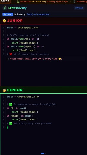 Junior vs Senior Python Dev 🤯 This Is the Real Difference! #ytshorts #coding #python