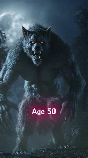 🌕Werewolf Evolution🐺 | Age 1 to 1000 #werewolf #mythology #shorts