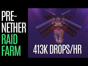 Skyblock Raid Farm (413k drops/hour) | Redstone and Emerald Farm | Stacking Raid Farm