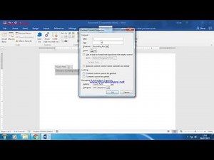 Building Block Content Control in Word Doc