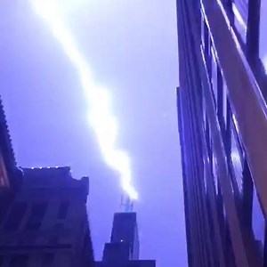 55K views · 2.2K reactions | WHOA! Lightning strikes the top of...