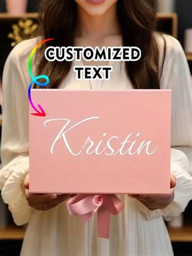 Scatola regalo personalizzabile con coperchio a ribalta - Scatola per bomboniere di matrimonio con testo/nome personalizzato, in carta di alta qualità adatta per docce nuziali, compleanni, San Valentino, feste, regali di matrimonio, regali per studenti, occasioni speciali, confezioni di moda, souvenir, organizzatori di feste, multifunzionale, di alta qualità, personalizzata, regali ideali per lei, il fidanzato, gli amici, la sala da tè, la casa, il giardino, l'ufficio, per anniversari, per San V