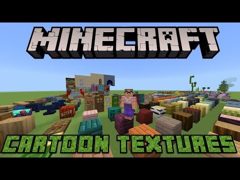 Cartoon texture pack review in Minecraft