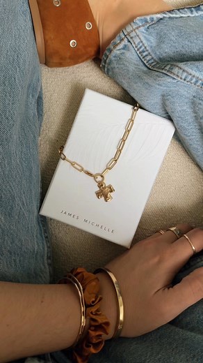 Shop the Chunky Cross Chain Necklace for a classic & timeless look✨ | James Michelle Jewelry