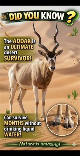 Nature’s Scuba Divers of the Sand The Amazing Addax! | Did you know | #animalfacts