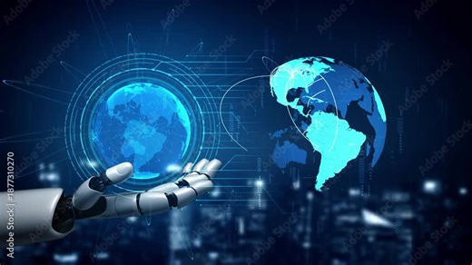 AI supports global data exchange with intelligent infrastructure, virtual assistant visualizations, and artificial intelligence tools for network connectivity analysis. Thunk