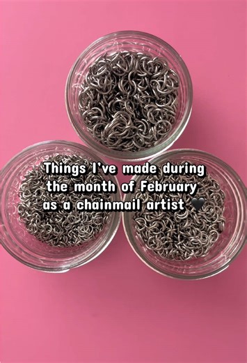 A little late posting my February recap, I was celebrating my birthday weekend 🥰 this has gotta be my most productive month thus far. I added bracelets to my shop, learned new techniques, and experimented a ton. So proud of these chainmail pieces. #handcrafted #chainmaille #uniquejewelry #jewelryartist #alttiktok