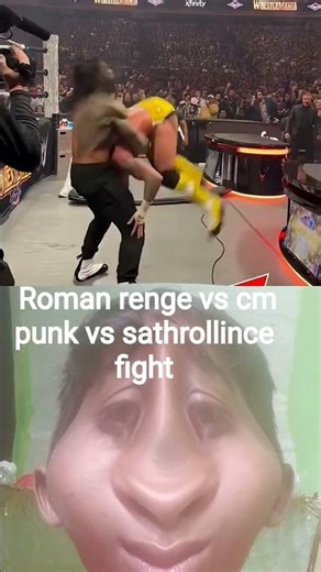 #wwe #wrestling roman renge vs sathrollince vs cm punk fight