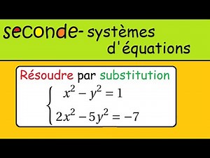 Seconde Résolution d'un systéme non linéaire avec x² et y²