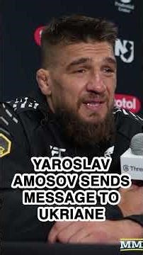 Yoroslov Amosov sends a message to Ukrainian soldiers after his win at #UFC328