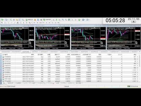 2025/11/ 投資 為替 FX ライブ配信 シグナル 誰でも簡単に不労所得 FIRE 自動売買 EA Tycoon