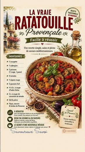 La Vraie Ratatouille Provençale 🥒🍅 La Recette Traditionnelle Facile & Savoureuse