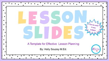 Lesson Plan Template-for Effective Lessons