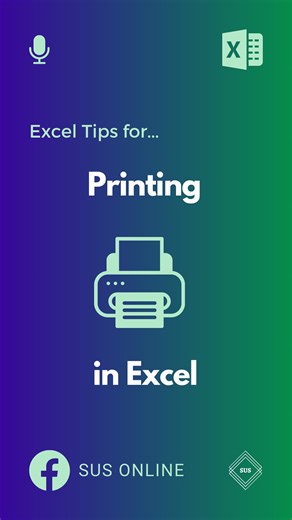 153K views · 1K reactions | Excel Tips for Printing! ️ #excel #exceltips #DataEntry #accounting #spreadsheets | SUS ONLINE | Facebook