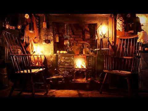 Ambience/ASMR: Victorian Cottage Hearth at Night (Fireplace/Wood-Burning Stove), 5 Hours