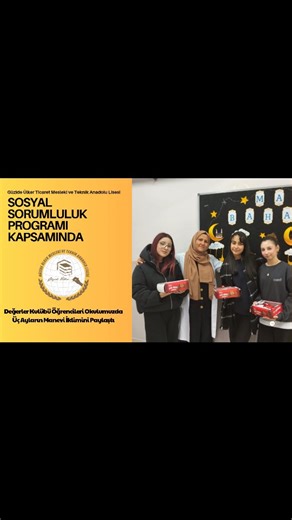 Güzide Ülker Ticaret MTAL on Instagram: "Sosyal Sorumluluk Programı Kapsamında Değerler Kulübü Öğrencileri Okulumuzda Üç Ayların Manevi İklimini Paylaştı 📌 Değerler Kulübü tarafından Sosyal Sorumluluk Programı kapsamında, Mübarek Üç Ayların (Recep, Şaban ve Ramazan) gelişine dikkat çekmek amacıyla anlamlı bir etkinlik gerçekleştirildi. 📌 Etkinlik kapsamında, üç ayların önemini vurgulayan hadis-i şeriflerin yer aldığı gofretler okul genelinde öğrenci ve öğretmenlere dağıtıldı. Yap