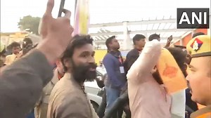 #WATCH | Actor #Dhanush attended the Ayodhya Ram Temple 'Pran Pratishtha' ceremony today VC: ANI | TIMES NOW