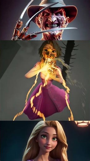 Freddy Krueger vs Rapunzel 🔪👑 | Horror x Disney