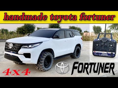 How to make a remote control Toyota fortuner at home #diy #toyotafortuner #craftprojects 