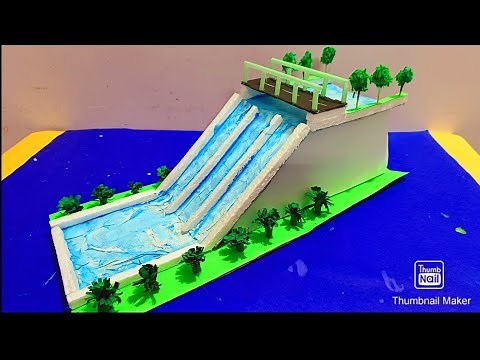 Water Dam model making from cardboard| Hydropower energy model for school project| Water Dam project