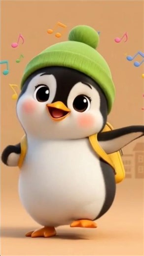 Cute penguin Lolo is dancing 😍#shortvideo #kidssongs#short #animation #trendingshorts # .