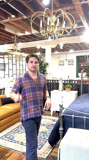 A rotating selection means there's always a surprise waiting for you! Join Den to check out this gorgeous Quati iron bed by Wesley Allen, Inc. Then visit Building 8 to explore all the new, fun pieces we have in our showroom. Who’s ready for a visit? #IronFurniture #Metalwork #GreenFront #GreenFrontFurniture #GreenFrontFarmville | Green Front Furniture