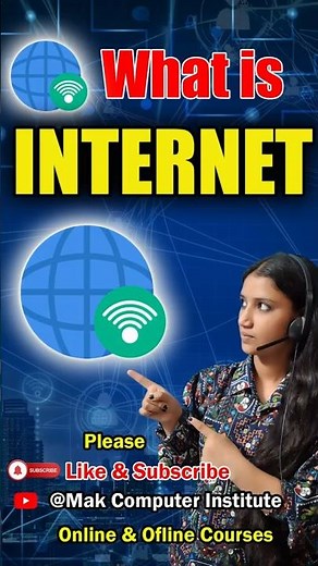 What is Internet? | Explained in Simple Words by Riya Khanna Ma'am | Mak Computer #shortvideo
