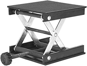 3.5"x3.5" Lab Scissors Jack, 90 x 90mm Level/Laboratory Plastic Plate & Metal Bracket Lifting Jack Platform Stand Rack, Lab Lift Stand Table