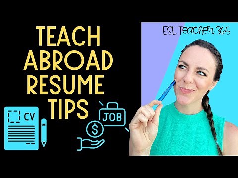 Teach Abroad Resume Tips // How to Write a TEFL Teacher CV