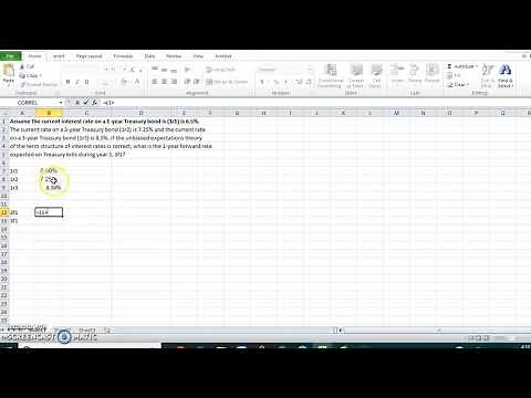 Calculating forward rates in Excel