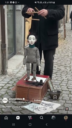 😱 This Puppet Looks ALIVE! Incredible Street Performance 🎭 #shorts