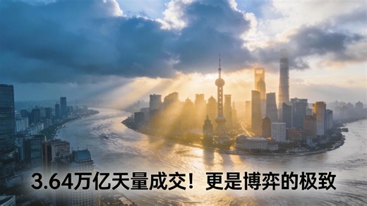 研报快闪：3.64万亿天量成交！更是博弈的极致！