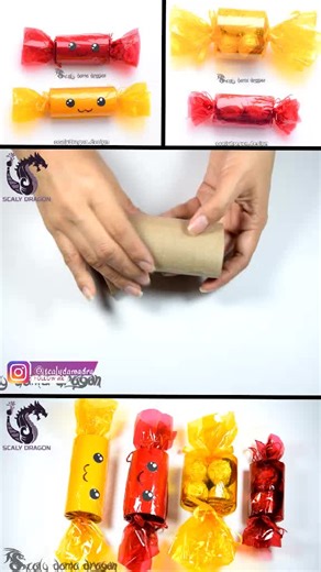 Cómo hacer dulceros con tubos de cartón reciclados