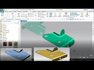 rendering, system material assign in 3d model ug nx