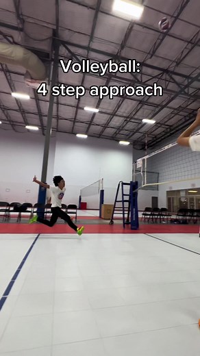 Can you do a volleyball 4 step approach? #fyp #volleyball #volleyballworld #volleyballplayer #volleyballgirls #volleyballgame #volleyballlife #haikyuu #volleyballspikes #viral #xyzbca how to hit volleyball spike approach #verticaljump
