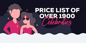 Price List of 1,932 Celebrities, Bands & Famous Entertainers - Cost to Hire