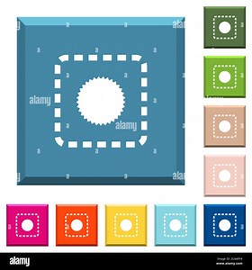 Place certificate white icons on edged square buttons in various trendy colors Stock Vector Image & Art - Alamy