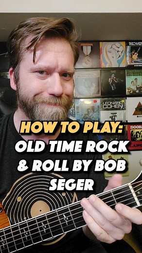 23K views · 265 reactions | How To Play: Old Time Rock and Roll by Bob Seger - Try it with G/C/D or C/F/G instead of E/A/B7 #easyguitar #easyguitartutorial #easyguitarlesson #easyguitarsong #guitar #guitartutorial #guitartutorialforbegginers #guitarlesson #guitarlessons #guitarlessonsonline #onlineguitarlessons #oldtimerockandroll #oldtimerocknroll #bobseger #bobsegerthesilverbulletband | Bob Denson | Facebook