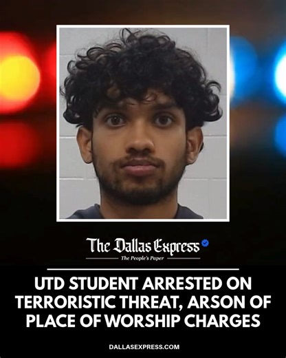 🚨 UT Dallas Student was arrested in Collin County on a terroristic threat charge, along with a felony arson charge involving a place of worship, according to jail records. Remains in Collin County jail as investigation continues. https://dallasexpress.com/crime/utd-student-arrested-on-arson-on-place-of-worship-terroristic-threat-charges/ | Dallas Express