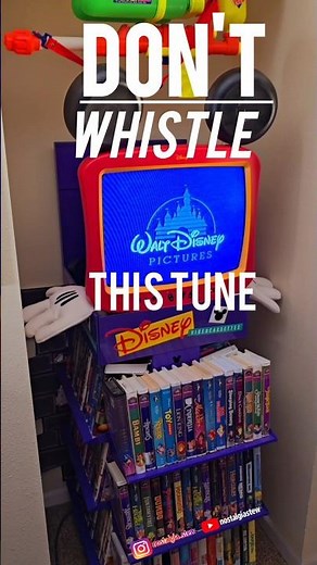 Nostalgic Disney VHS Castle Intro on a 90s clamshell Kiosk.