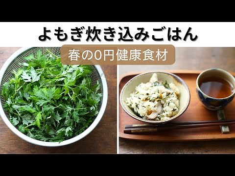 野草活用！春の栄養よもぎ炊き込みごはん/作り方/レシピ/アク抜き方法/麺つゆで簡単