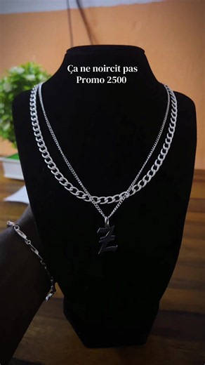 Collier Double Chaîne Inox Homme - Promo 2500
