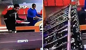 Watch: Shock as set wall collapses and crushes ESPN sport broadcaster during live show - Extra.ie