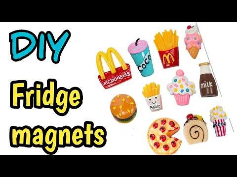 DIY how to make fridge magnets at home easy/diy food fridge magnets #diy #homemade #art