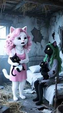 Black Cat Cartoon Story 😱#story #cartoon #catstory #viralshorts #cat #shortsfeed #trendingshorts