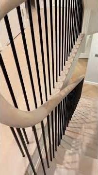 Elegant Light Oak Closed-Tread Staircase #custom #interiordesign #lightoak