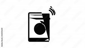 Washing machine icon animation simple best object on white